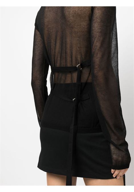 Black sheer high-neck top - women ANN DEMEULEMEESTER | 2301WKN41KN008099